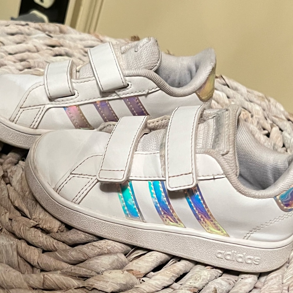 Adidas grand court iridescent sneakers